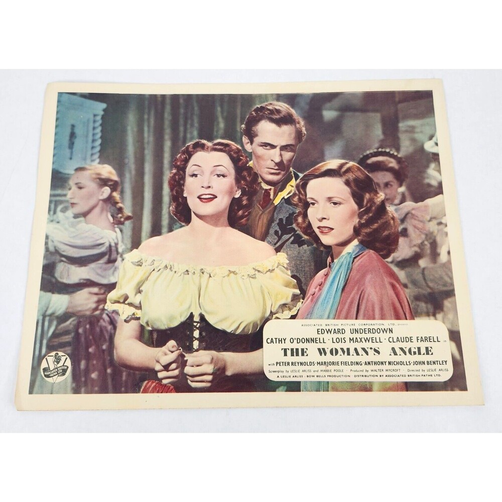 The Woman's Angle 1952 Lobby Card Movie Poster British UK‎ Edward Underdown